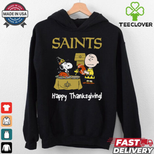 Peanuts New Orleans Saints Football Happy Thanksgiving T Shirt