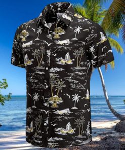 EUOW Men s Hawaiian Shirt Short Sleeves Printed Button Down Summer Beach Dress Shirts