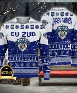 EV Zug Ugly Christmas Sweater Logo Custom Name Gift Fans