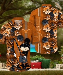 Texas Longhorns Hawaiian Shirt Mickey Love Surfing Trending Summer Gift