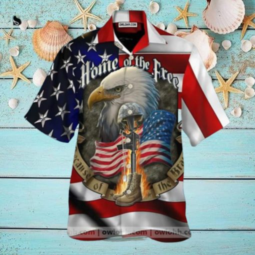 Eagle American Home Of The Free Hawaiian Shirt