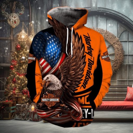 Eagle Harley Davidson 3D Printed Hoodie