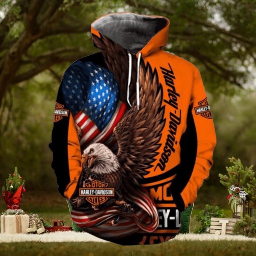 Eagle Harley Davidson 3D Printed Hoodie
