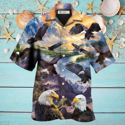 Eagle Spread Wings To The Sky Style Hawaiian Shirt