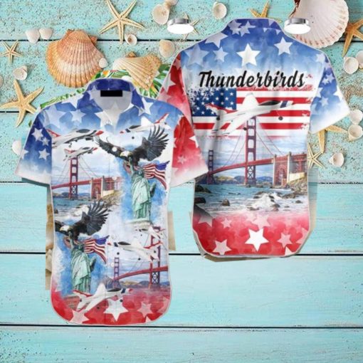 Eagle Thunderbirds USAF Air Independence Day Happy The 4th Of July Hawaiian Shirt Style Gift