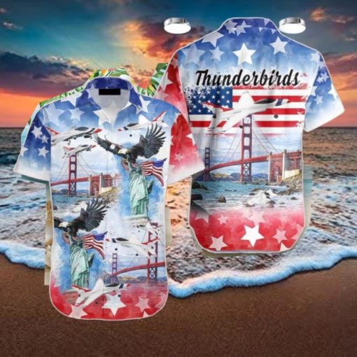 Eagle Thunderbirds USAF Air Independence Day Happy The 4th Of July Hawaiian Shirt Style Gift