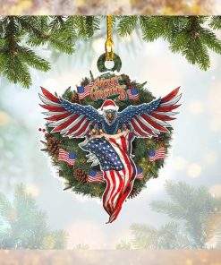 Eagle merry christmas christmas ornament