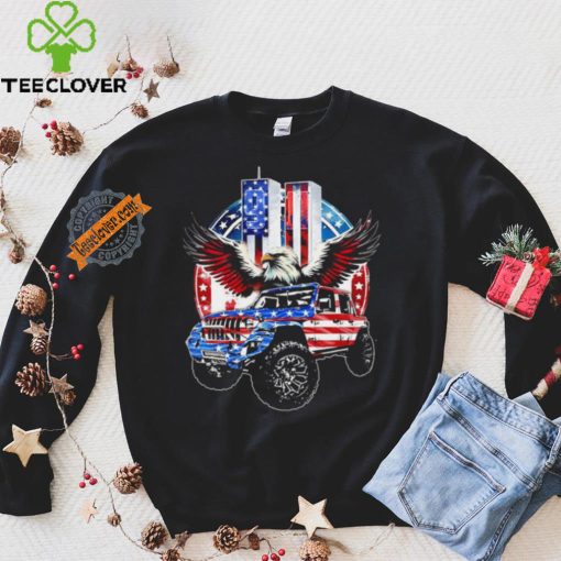 Eagle with Jeep American flag 9 11 2024 shirt