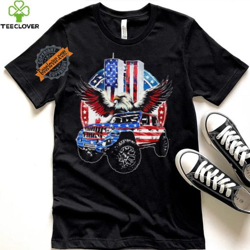 Eagle with Jeep American flag 9 11 2024 shirt