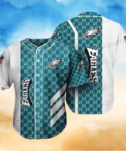 Eagles Baseball Jersey Gucci Pattern Philadelphia Eagles Gift