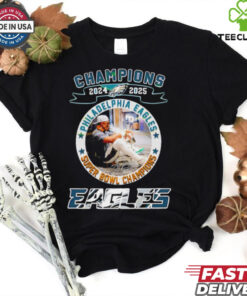 Eagles Champions 2024 2025 Jalen Hurts signature shirt