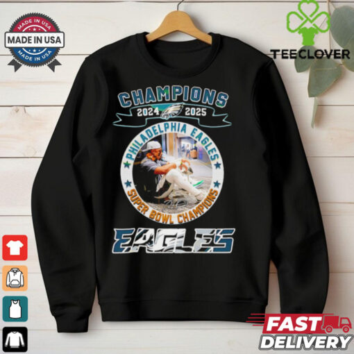 Eagles Champions 2024 2025 Jalen Hurts signature shirt