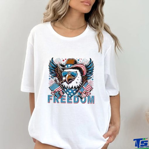 Eagles Cowboy Freedom Us Flag 4th Of July 2024 Shirt
