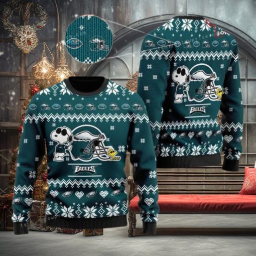 Eagles Football Cute The Snoopy Show Football Helmet Ugly Sweater