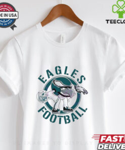Eagles Football NFL Rush Zone Cartoon Character Shirt featuring a fun, animated design of the Philadelphia Eagles’ mascot and characters from the NFL Rush Zone, perfect for fans who enjoy a playful and energetic take on their team pride.