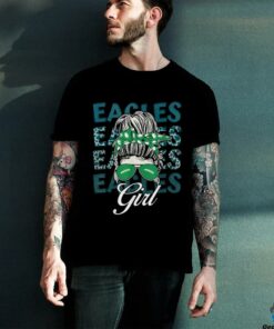 Eagles Girl Messy Bun For Men Women Girls Boys Kids T Shirt