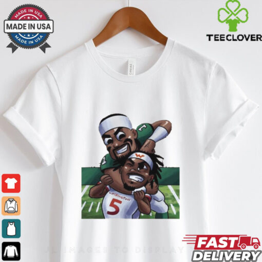 Eagles Jalen Hurts dominate Commanders lead Jayden Daniels Shirt