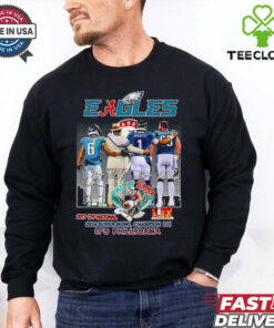 Eagles Phillybama 2024 Super Bowl Champion LIX signatures shirt