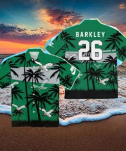 Eagles Saquon Barkley Kelly Green Hawaiian Shirt