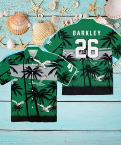 Eagles Saquon Barkley Kelly Green Hawaiian Shirt