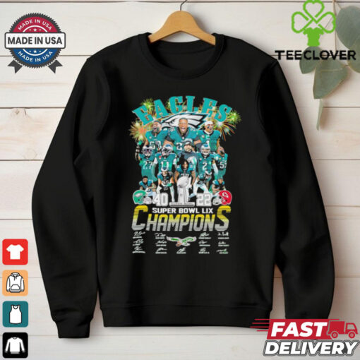 Eagles Super Bowl LIX Champions signatures shirt