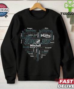Eagles Word Cloud Player Names T Shirt