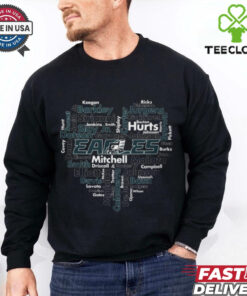 Eagles Word Cloud Player Names T Shirt