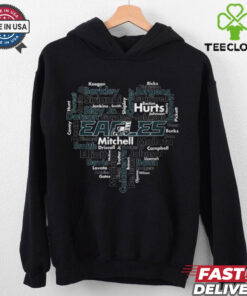Eagles Word Cloud Player Names T Shirt