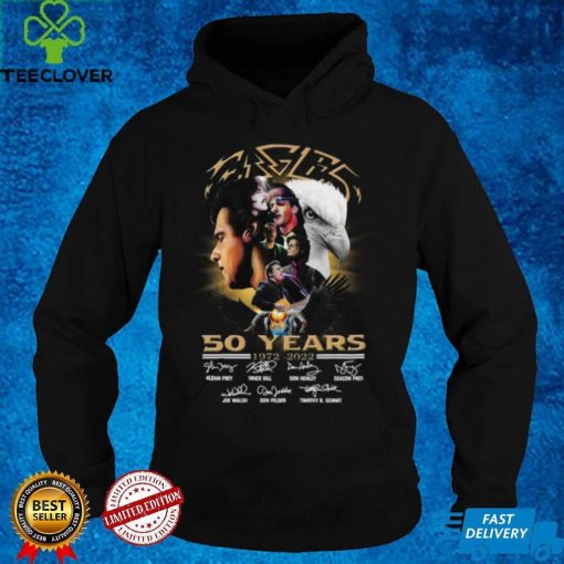 Eagles band 50th anniversary signatures t hoodie, sweater, longsleeve, shirt v-neck, t-shirt