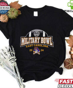 East Carolina Pirates Military Bowl 2024 Shirt, featuring a bold design celebrating East Carolina's appearance and performance in the 2024 Military Bowl. Perfect for fans supporting the Pirates and commemorating their exciting postseason appearance.