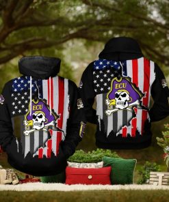 East Carolina Pirates NCAA US Flag 3D Printed Hoodie