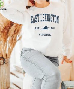 East Lexington Virginia VA Vintage Athletic Navy Sports Desi T Shirt
