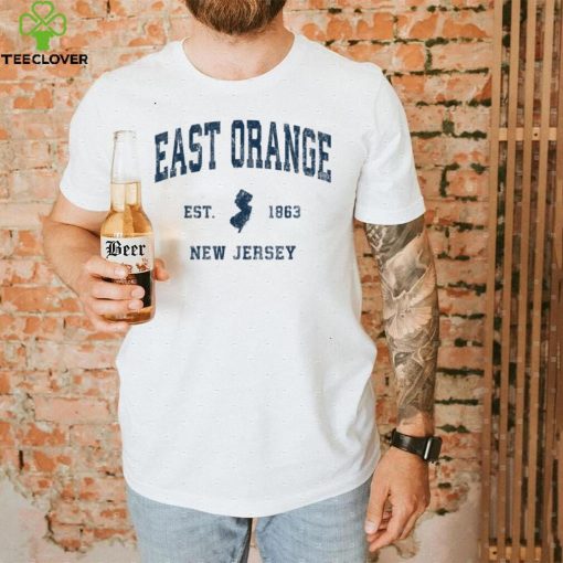 East Orange New Jersey NJ Vintage Athletic Navy Sports Desig T Shirt