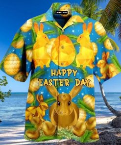 Easter Golden Bunny Rabbit Hawaiian Shirt