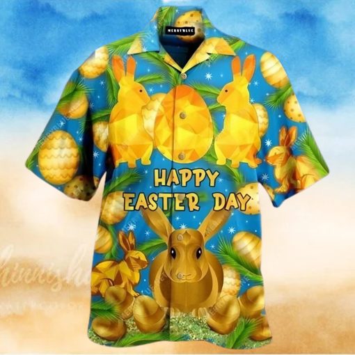 Easter Golden Bunny Rabbit Hawaiian Shirt