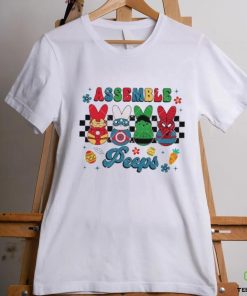 Easter Peeps Superheroes Bunny Characters Assemble Peeps shirt
