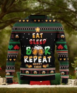 Eat Sleep Beer Ugly Sweater