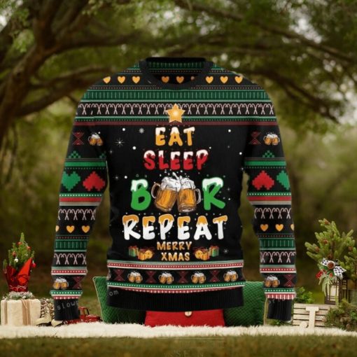 Eat Sleep Beer Ugly Sweater