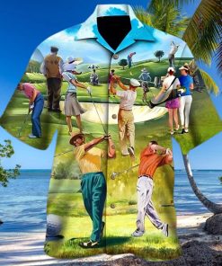 Eat Sleep Golf Repeat Trending Hawaiian Shirt