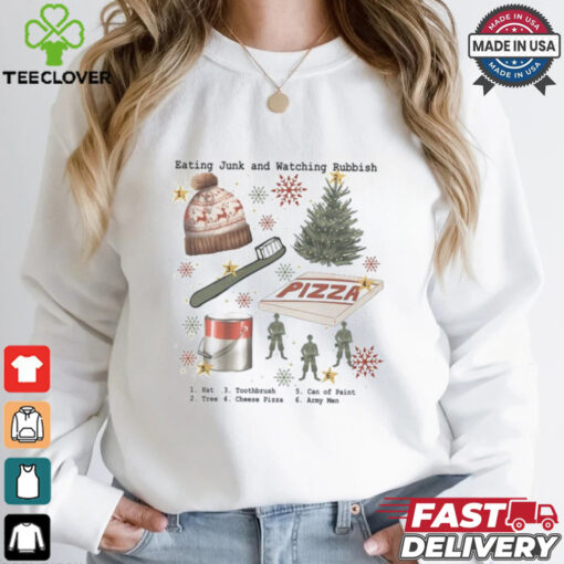 Eating Junk And Watching Rubbish Christmas Shirt
