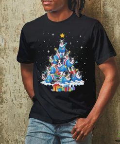 Dogs Border Collie pine tree merry christmas shirt