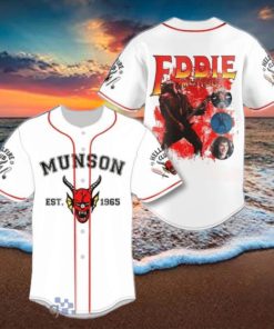 Eddie Munson 1965 Hellfire Guitar Jersey Baseball Shirt Style Gift Shirt