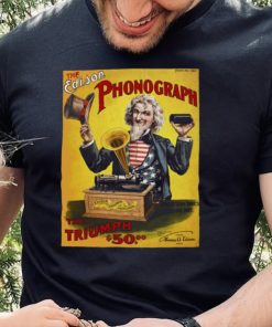 Edison Phonograph Vintage Uncle Sam Us Advertising Print Unisex T Shirt 3 Edison Phonograph Vintage Uncle Sam Us Advertising Print Unisex T Shirt