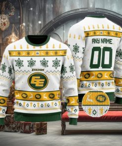 Edmonton Eskimos Personalized White Ugly Christmas Sweater