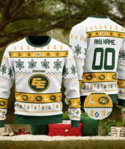 Edmonton Eskimos Personalized White Ugly Christmas Sweater