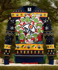 Edmonton Oilers 12 Grinch Xmas Day Christmas Ugly Sweater