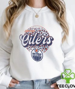 Edmonton Oilers Branded Leopard Print Long Sleeve T Shirt