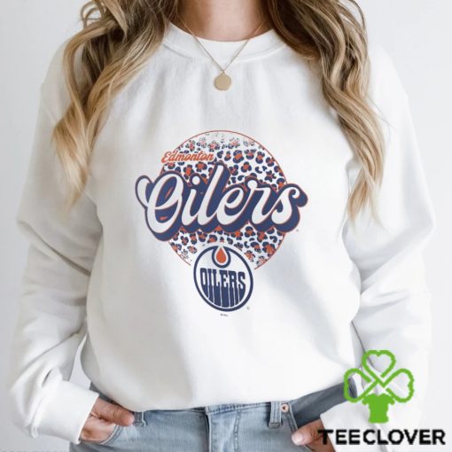 Edmonton Oilers  Branded  Leopard Print Long Sleeve T Shirt