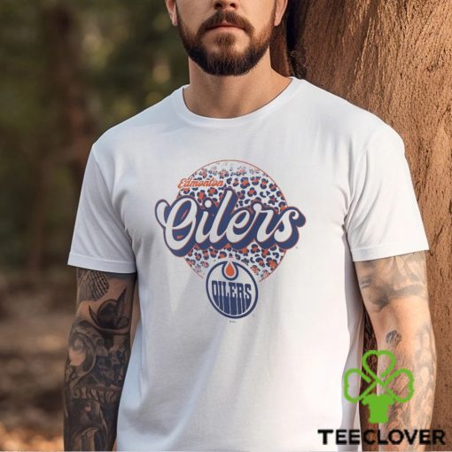 Edmonton Oilers  Branded  Leopard Print Long Sleeve T Shirt