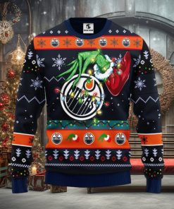 Edmonton Oilers Grinch Christmas Ugly Sweater